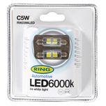 C5W (239) 12V RING LED6000K Number Plate & Interior Festoon Bulbs RW2396LED